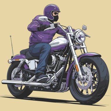 Modaya uygun ve modern görünümlü bir motosiklet motosiklet vektör çizimi, kesin detaylar ve güçlü görsel karakterin birleşimi.