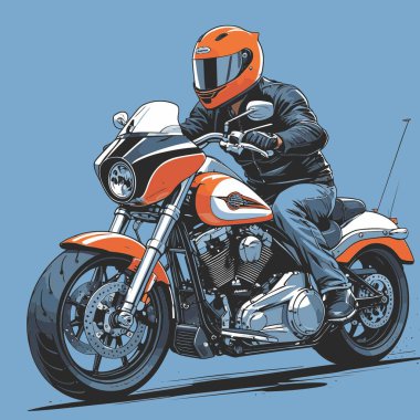 Modaya uygun ve modern görünümlü bir motosiklet motosiklet vektör çizimi, kesin detaylar ve güçlü görsel karakterin birleşimi.