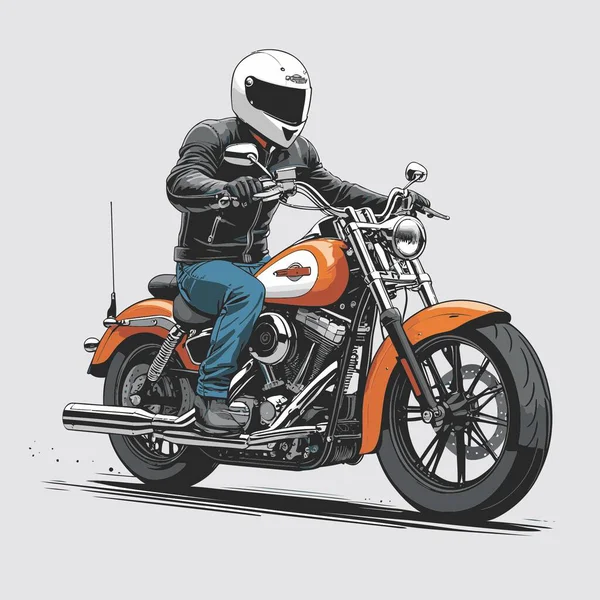 Modaya uygun ve modern görünümlü bir motosiklet motosiklet vektör çizimi, kesin detaylar ve güçlü görsel karakterin birleşimi.