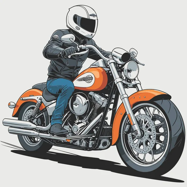 Modaya uygun ve modern görünümlü bir motosiklet motosiklet vektör çizimi, kesin detaylar ve güçlü görsel karakterin birleşimi.