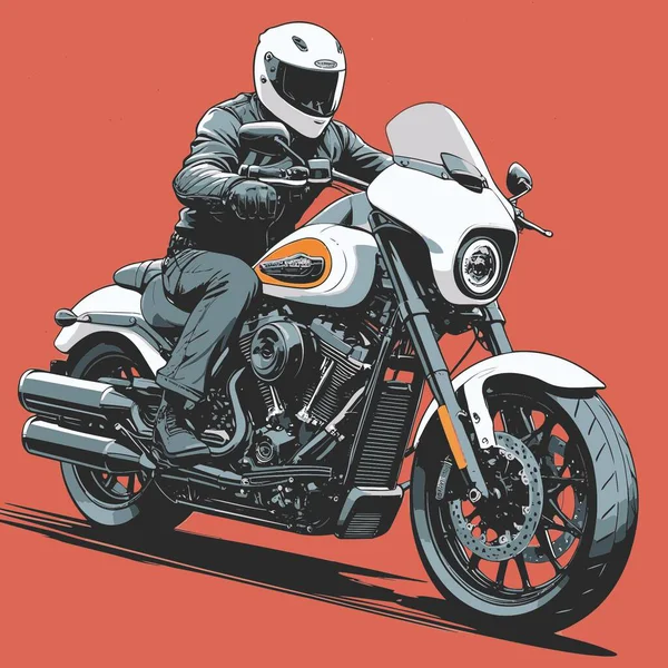 Modaya uygun ve modern görünümlü bir motosiklet motosiklet vektör çizimi, kesin detaylar ve güçlü görsel karakterin birleşimi.