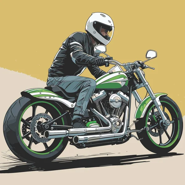 Modaya uygun ve modern görünümlü bir motosiklet motosiklet vektör çizimi, kesin detaylar ve güçlü görsel karakterin birleşimi.