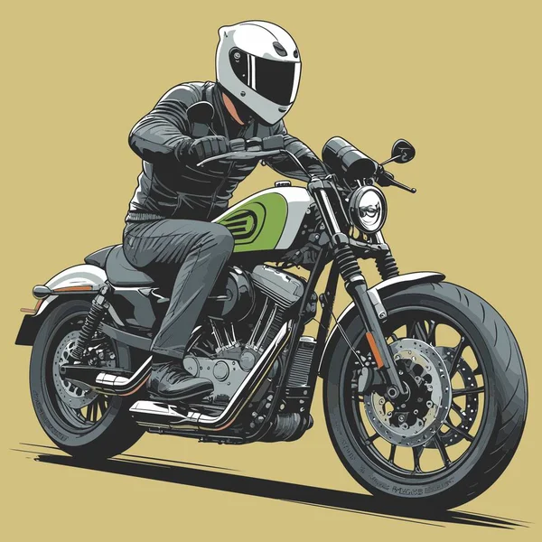 Modaya uygun ve modern görünümlü bir motosiklet motosiklet vektör çizimi, kesin detaylar ve güçlü görsel karakterin birleşimi.