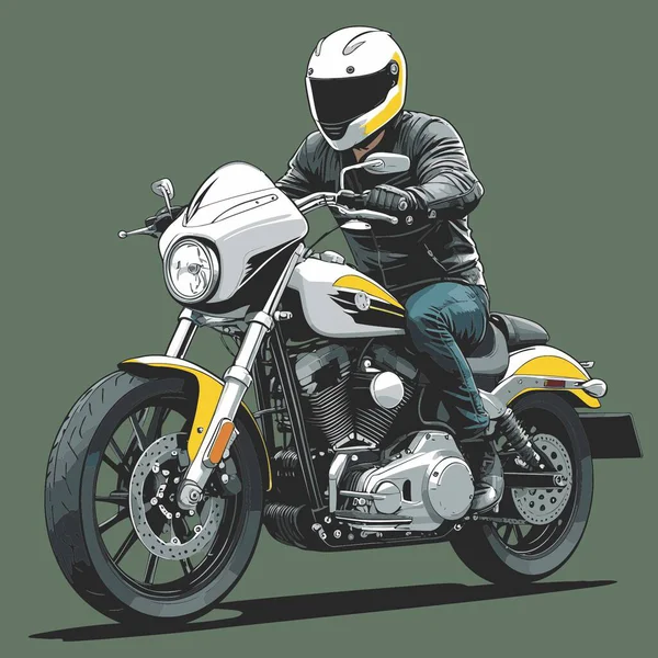 Modaya uygun ve modern görünümlü bir motosiklet motosiklet vektör çizimi, kesin detaylar ve güçlü görsel karakterin birleşimi.