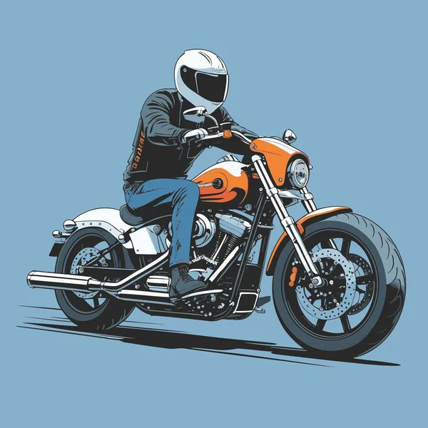 Modaya uygun ve modern görünümlü bir motosiklet motosiklet vektör çizimi, kesin detaylar ve güçlü görsel karakterin birleşimi.