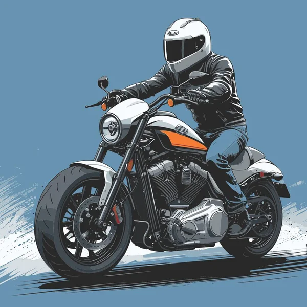 Modaya uygun ve modern görünümlü bir motosiklet motosiklet vektör çizimi, kesin detaylar ve güçlü görsel karakterin birleşimi.