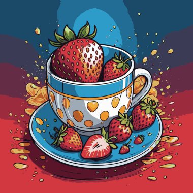 Tasarım için çilek vektör sanatı