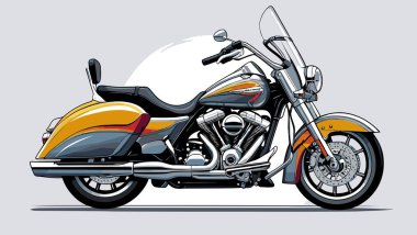 A unique and cool motorcycle vector art illustration featuring a bold, stylish motorcycle design with strong proportions and sharp details