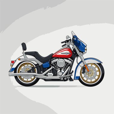 Cesur, şık bir motosiklet tasarımı içeren eşsiz ve havalı bir motosiklet vektör sanatı çizimi güçlü oranlarda ve keskin detaylarla