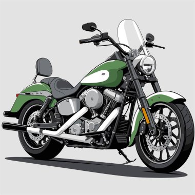 A unique and cool motorcycle vector art illustration featuring a bold, stylish motorcycle design with strong proportions and sharp details