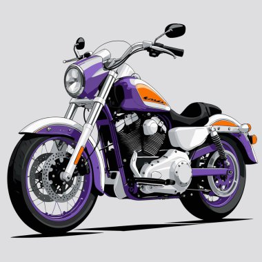 Cesur, şık bir motosiklet tasarımı içeren eşsiz ve havalı bir motosiklet vektör sanatı çizimi güçlü oranlarda ve keskin detaylarla