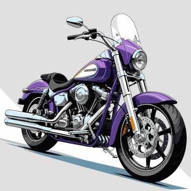 A unique and cool motorcycle vector art illustration featuring a bold, stylish motorcycle design with strong proportions and sharp details