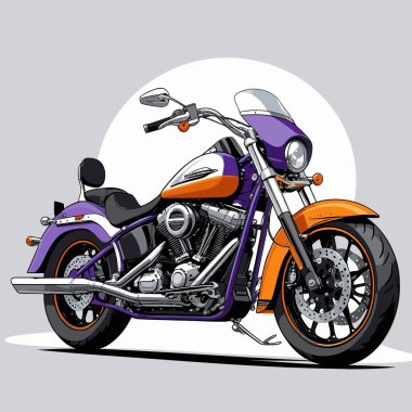 A unique and cool motorcycle vector art illustration featuring a bold, stylish motorcycle design with strong proportions and sharp details