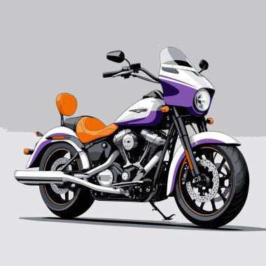 A unique and cool motorcycle vector art illustration featuring a bold, stylish motorcycle design with strong proportions and sharp details