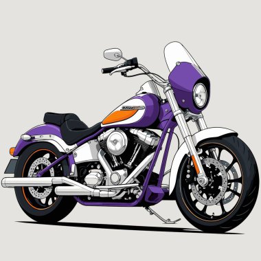 A unique and cool motorcycle vector art illustration featuring a bold, stylish motorcycle design with strong proportions and sharp details