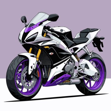 A unique and cool motorcycle vector art illustration featuring a bold, stylish motorcycle design with strong proportions and sharp details