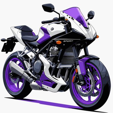 A unique and cool motorcycle vector art illustration featuring a bold, stylish motorcycle design with strong proportions and sharp details