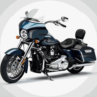 A unique and cool motorcycle vector art illustration featuring a bold, stylish motorcycle design with strong proportions and sharp details