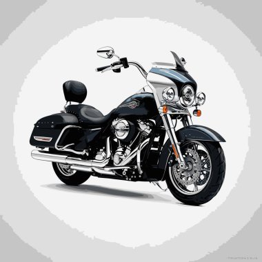 A unique and cool motorcycle vector art illustration featuring a bold, stylish motorcycle design with strong proportions and sharp details