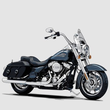 A unique and cool motorcycle vector art illustration featuring a bold, stylish motorcycle design with strong proportions and sharp details