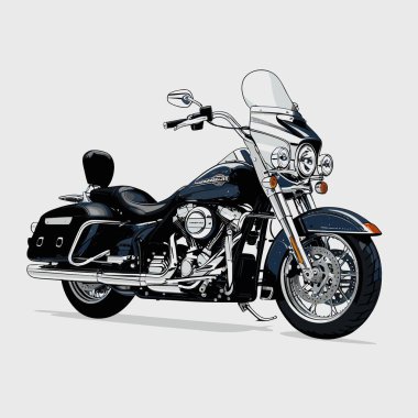 A unique and cool motorcycle vector art illustration featuring a bold, stylish motorcycle design with strong proportions and sharp details