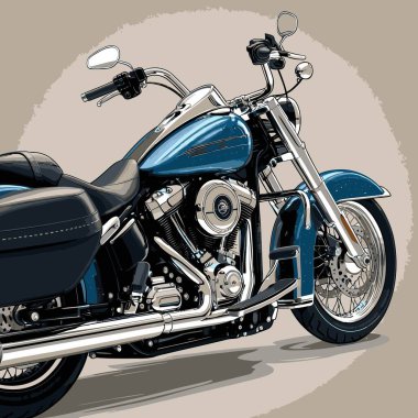 A unique and cool motorcycle vector art illustration featuring a bold, stylish motorcycle design with strong proportions and sharp details