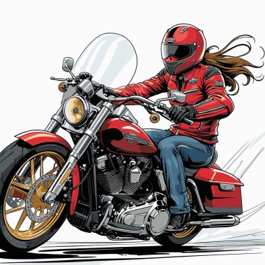 Cesur, şık bir motosiklet tasarımı içeren eşsiz ve havalı bir motosiklet vektör sanatı çizimi güçlü oranlarda ve keskin detaylarla