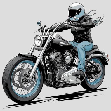 Cesur, şık bir motosiklet tasarımı içeren eşsiz ve havalı bir motosiklet vektör sanatı çizimi güçlü oranlarda ve keskin detaylarla