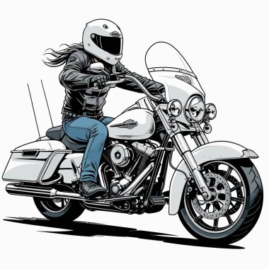 Cesur, şık bir motosiklet tasarımı içeren eşsiz ve havalı bir motosiklet vektör sanatı çizimi güçlü oranlarda ve keskin detaylarla