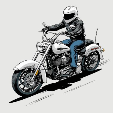 A unique and cool motorcycle vector art illustration featuring a bold, stylish motorcycle design with strong proportions and sharp details