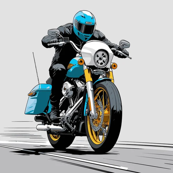 Cesur, şık bir motosiklet tasarımı içeren eşsiz ve havalı bir motosiklet vektör sanatı çizimi güçlü oranlarda ve keskin detaylarla