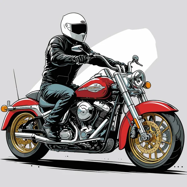 Cesur, şık bir motosiklet tasarımı içeren eşsiz ve havalı bir motosiklet vektör sanatı çizimi güçlü oranlarda ve keskin detaylarla