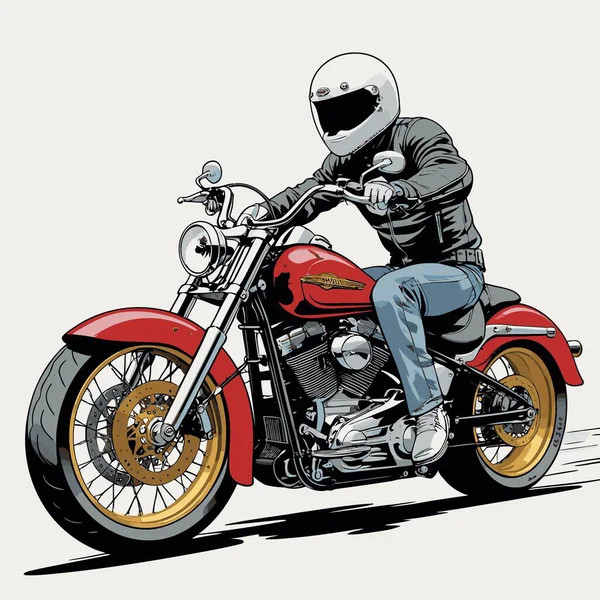 Cesur, şık bir motosiklet tasarımı içeren eşsiz ve havalı bir motosiklet vektör sanatı çizimi güçlü oranlarda ve keskin detaylarla