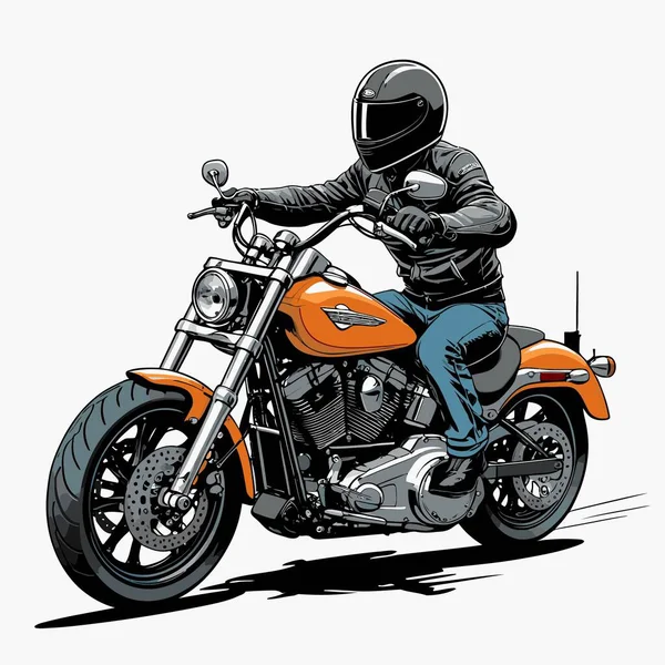 Cesur, şık bir motosiklet tasarımı içeren eşsiz ve havalı bir motosiklet vektör sanatı çizimi güçlü oranlarda ve keskin detaylarla