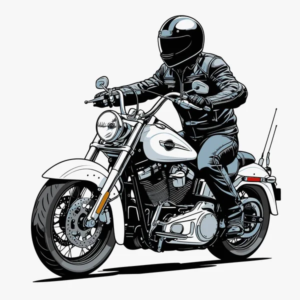 Cesur, şık bir motosiklet tasarımı içeren eşsiz ve havalı bir motosiklet vektör sanatı çizimi güçlü oranlarda ve keskin detaylarla