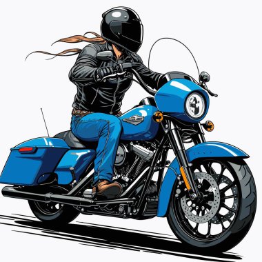 Cesur, şık bir motosiklet tasarımı içeren eşsiz ve havalı bir motosiklet vektör sanatı çizimi güçlü oranlarda ve keskin detaylarla