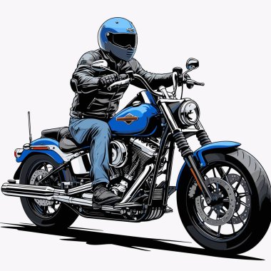 Cesur, şık bir motosiklet tasarımı içeren eşsiz ve havalı bir motosiklet vektör sanatı çizimi güçlü oranlarda ve keskin detaylarla