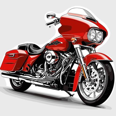 A unique and cool motorcycle vector art illustration featuring a bold, stylish motorcycle design with strong proportions and sharp details