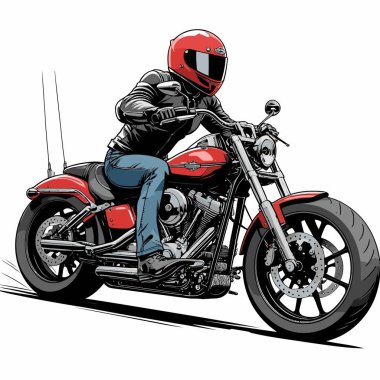 Cesur, şık bir motosiklet tasarımı içeren eşsiz ve havalı bir motosiklet vektör sanatı çizimi güçlü oranlarda ve keskin detaylarla