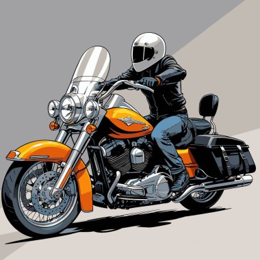 Cesur, şık bir motosiklet tasarımı içeren eşsiz ve havalı bir motosiklet vektör sanatı çizimi güçlü oranlarda ve keskin detaylarla