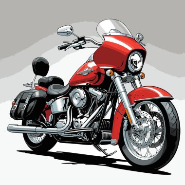 A unique and cool motorcycle vector art illustration featuring a bold, stylish motorcycle design with strong proportions and sharp details