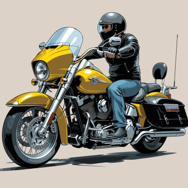 Cesur, şık bir motosiklet tasarımı içeren eşsiz ve havalı bir motosiklet vektör sanatı çizimi güçlü oranlarda ve keskin detaylarla