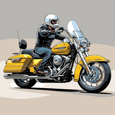 Cesur, şık bir motosiklet tasarımı içeren eşsiz ve havalı bir motosiklet vektör sanatı çizimi güçlü oranlarda ve keskin detaylarla