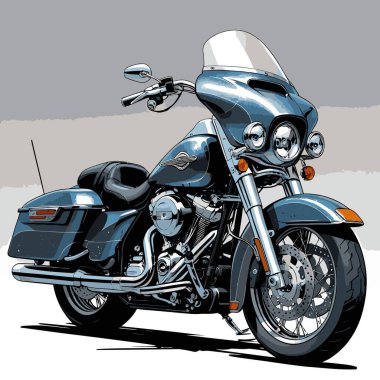 A unique and cool motorcycle vector art illustration featuring a bold, stylish motorcycle design with strong proportions and sharp details