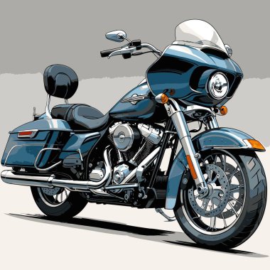 A unique and cool motorcycle vector art illustration featuring a bold, stylish motorcycle design with strong proportions and sharp details