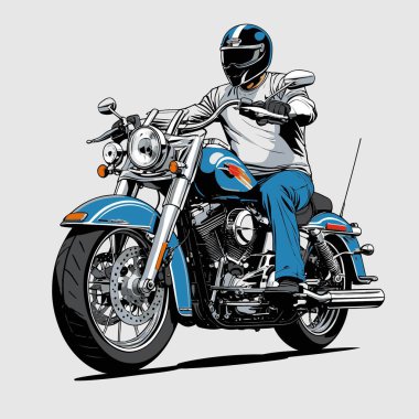 Cesur, şık bir motosiklet tasarımı içeren eşsiz ve havalı bir motosiklet vektör sanatı çizimi güçlü oranlarda ve keskin detaylarla