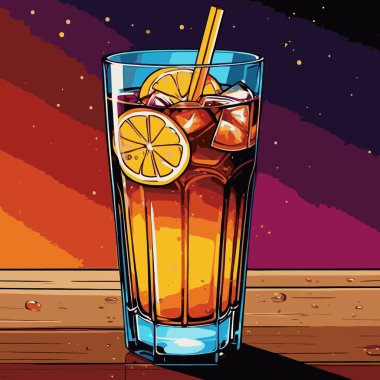 Dengeli oranda ve net detaylarla tasarlanmış temiz ve çok yönlü bir cam vektör çizimi