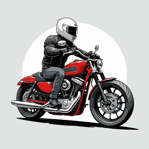 Cesur, şık bir motosiklet tasarımı içeren eşsiz ve havalı bir motosiklet vektör sanatı çizimi güçlü oranlarda ve keskin detaylarla