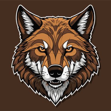 Kurt başı vektör illüstrasyonu