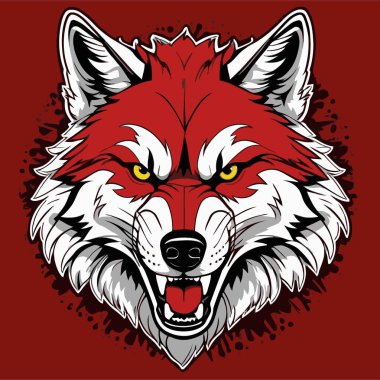 Kurt başı vektör illüstrasyonu